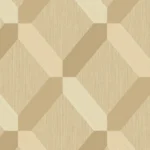 Beige and light brown interlocking diamond trellis geometric wallpaper.